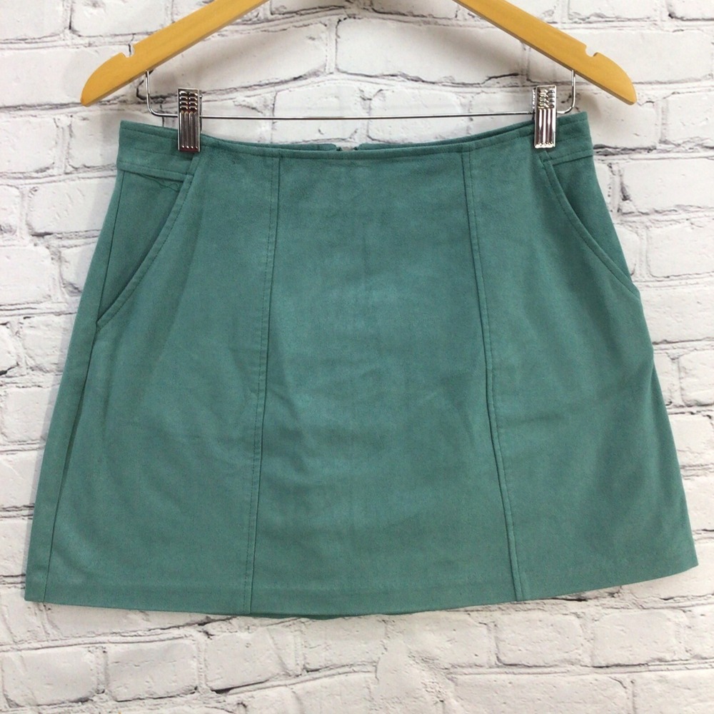 Kendall and Kylie‎ Skirt Womens sz M Medium Teal Back Zip
